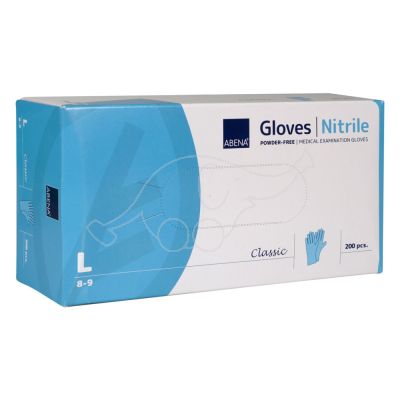 Nitrile glove powderfree L  blue 200 pcs/pack